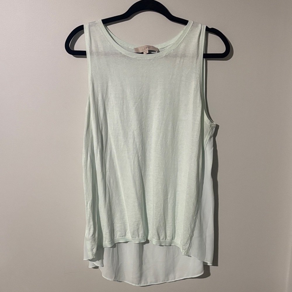 LOFT Mint Green Sleeveless Tank Top